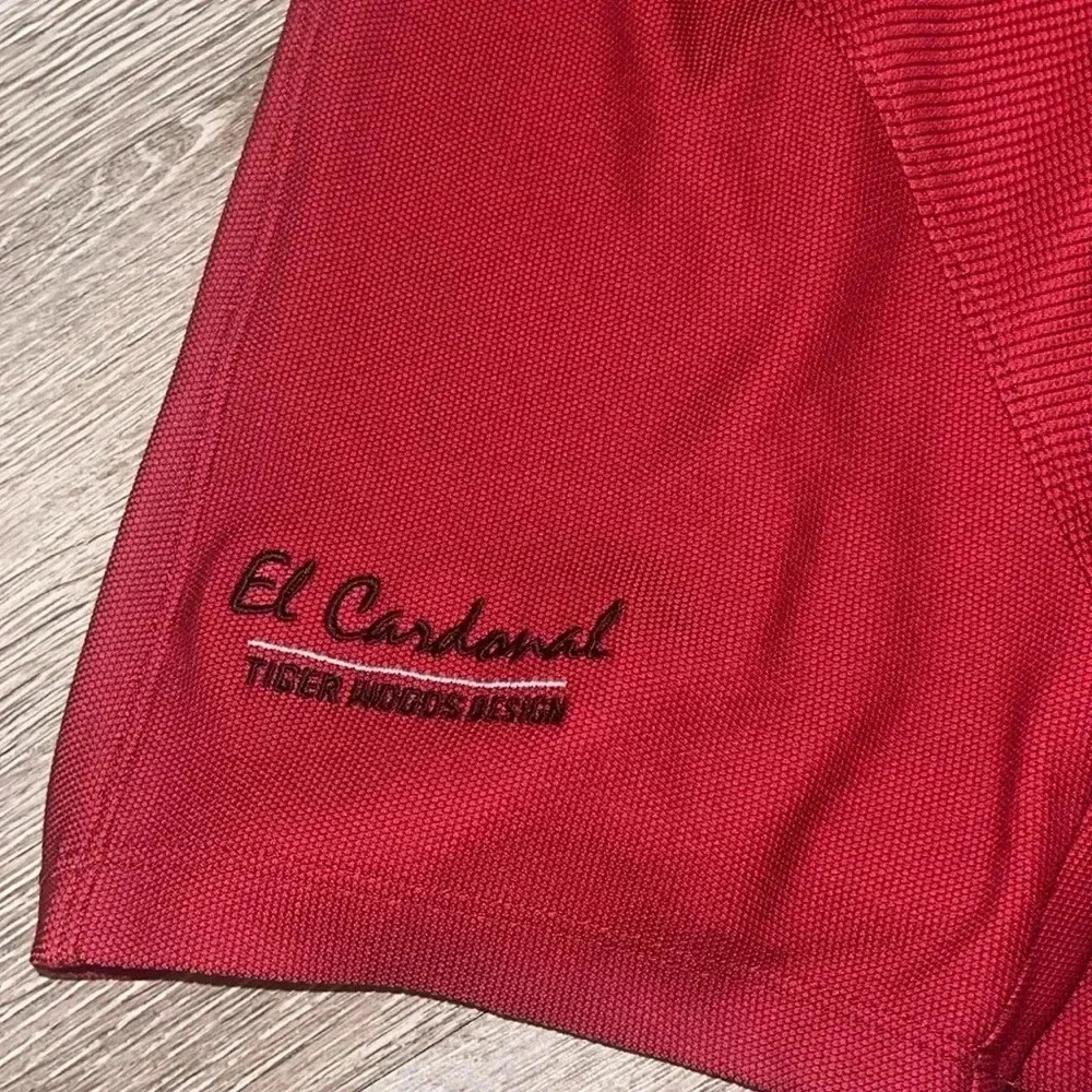 Nike Tiger Woods Design Golf Polo Shirt Red XL El Cardinal